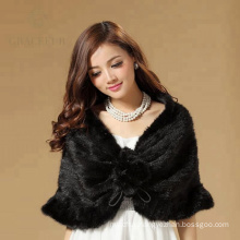 Customized lady raccoon fur shawl